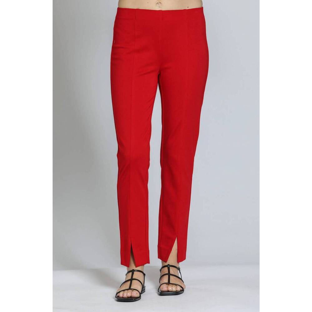 NEW APNY pull-on ponte with split hem pant in red